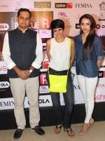 Arvind Singhatiya (VP, Corporate Affairs at Ola), Mandira Bedi & Miss India Gail D�silva at the launch of the _Femina To Your Rescue_ app at Police Gymkhana, Mumbai_563093cf62cc9.jpg