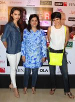 Miss India Gail D�silva, Sheetal Biyani (of Sheetal Creations) & Mandira Bedi at the launch of the _Femina To Your Rescue_ app at Police Gymkhana, Mumbai_56309464eb458.jpg