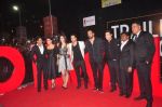 Rohit Shetty, Shahrukh Khan, Kajol, Varun Dhawan, Kriti Sanon,Varun Sharma, Johnny Lever, Boman Irani at Dilwale Trailor launch on 9th Nov 2015 (36)_5642021223235.JPG