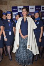 Sonam Kapoor at Neerja screening with air hostess of Indigo in Mumbai on 18th Feb 2016 (43)_56c6ec54bc52d.JPG