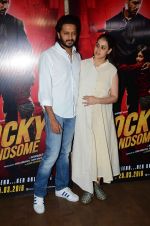 Genelia D Souza, Riteish Deshmukh at Rocky Handsome screening in Mumbai on 23rd March 2016 (36)_56f39289a64d3.JPG