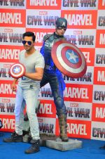 Varun Dhawan at Marvel_s Captain America promotions on 21st April 2016 (68)_571a08f190209.JPG