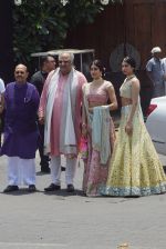 Janhvi Kapoor, Khushi Kapoor, Boney Kapoor at Sonam Kapoor Anand Ahuja_s wedding in rockdale bandra on 8th May 2018 (3)_5af18b4113735.JPG