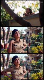 Sanya Malhotra as Mahima Basor and Rajpal Yadav as Reporter Anuj in Kathal A Jackfruit Mystery Movie Still (2)_6469d1286a13f.jpg