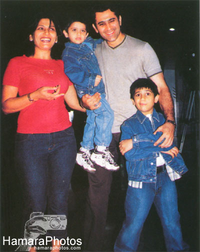 Archana Puran Singh with Parmeet Sethi and kids
