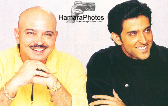 Hrithik with his dad, Rakesh