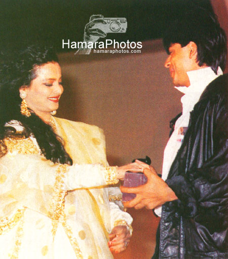 Shahrukh with Rekha in 1993
