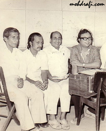 Mohd Rafi with R.D.Burman and others