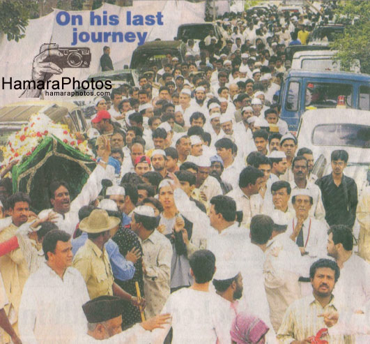 funeral procession of comedian Mehmood