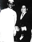 Mohd Rafi with Morarji Desai