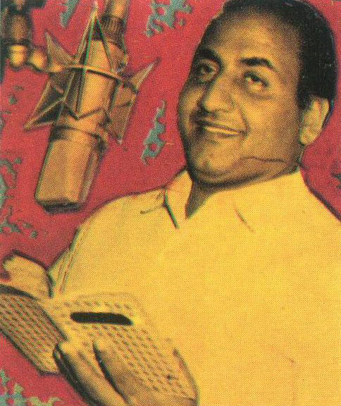 Mohd Rafi during song recording