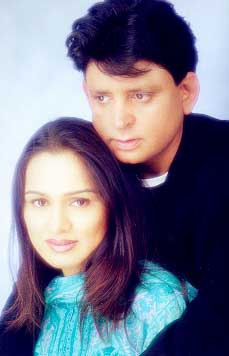 Padmini Kolhapure with husband Tutu Sharma