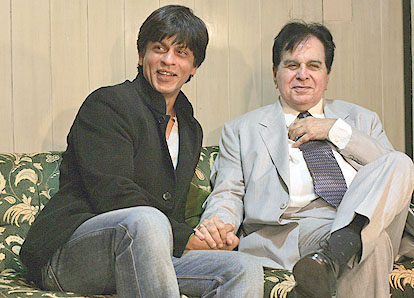 Shahrukh and Dilip Kumar at the music release