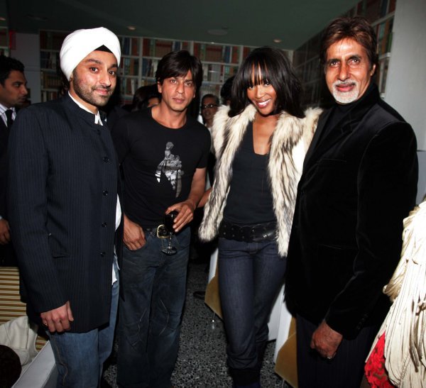 Vikram Chatwal, Shahrukh Khan, Naomi Campbell & Amitabh Bachchan