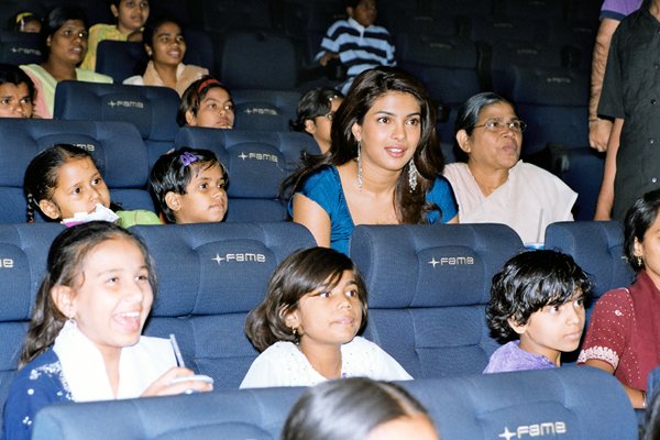 Priyanka Chopra watches Bluffmaster with destitute children