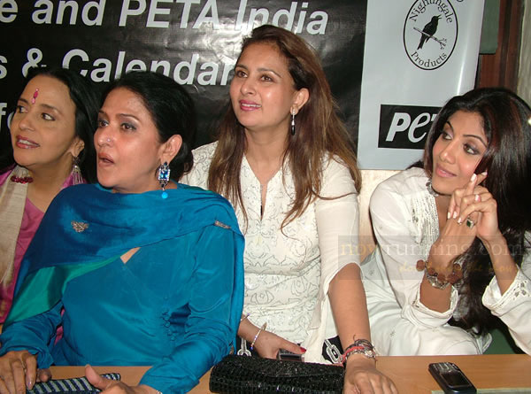 Shilpa and Raveena launch the PETA calendar