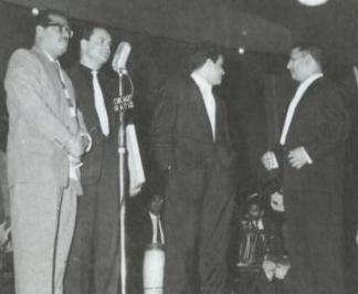shankar jaikishan with manna de and mukesh 