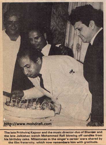 Shankar jaikishan with rafi prithviraj