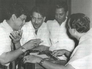 jaikishan with mukesh shailendra and raj
