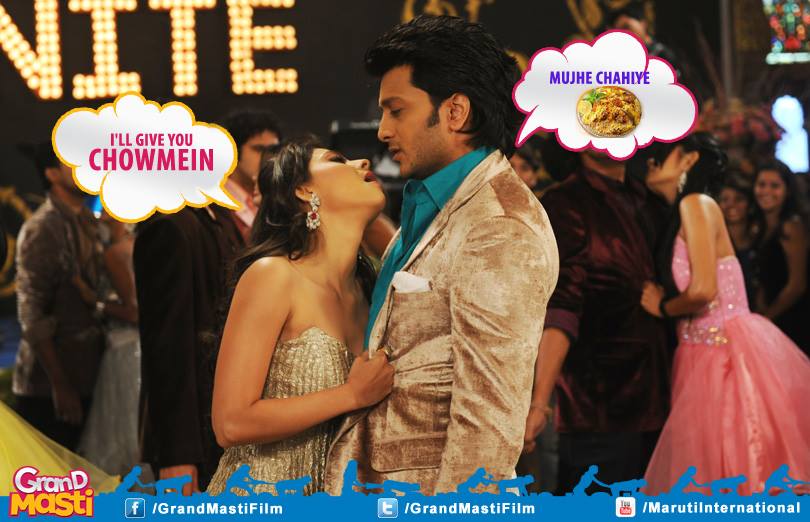 Riteish Deshmukh in still from the movie Grand Masti