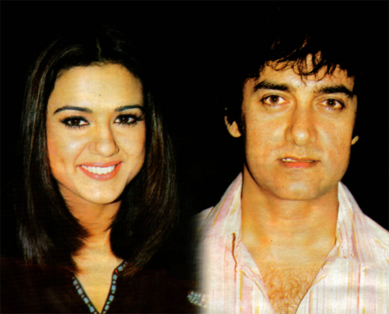 Aamir Khan with Priety Zinta