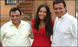 Mithunda, B. Subhash and Meghna Naidu on the set of 'Classic - Dance of Love'