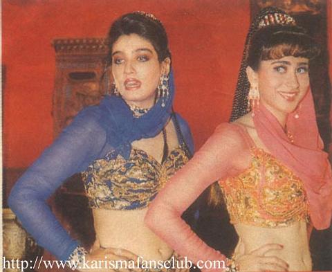 Karishma Kapoor and Raveena Tandon from "Aatish"