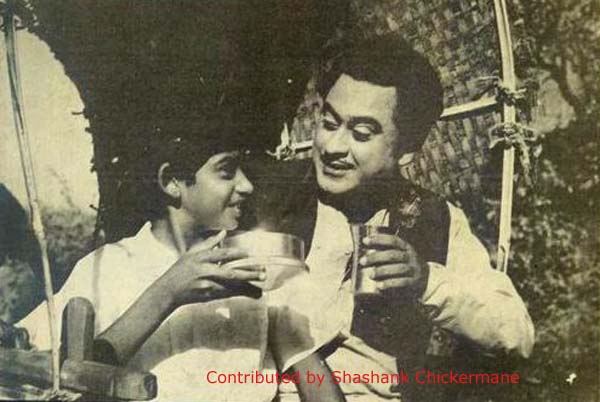 Kishore with young Amit Kumar (Contributed by Shashank Chickermane)