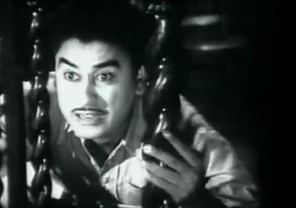 Kishoreda singing in a film scene