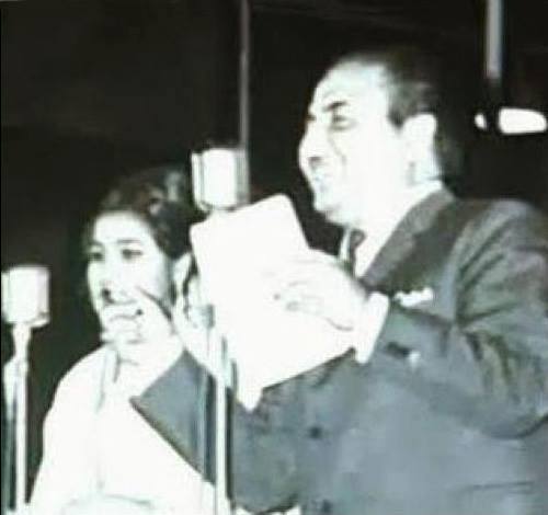 Mohdrafi with Usha Timoty singing in a stage show