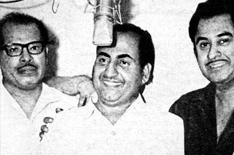 Mannadey with Kishoreda & Mohdrafi in the song recording