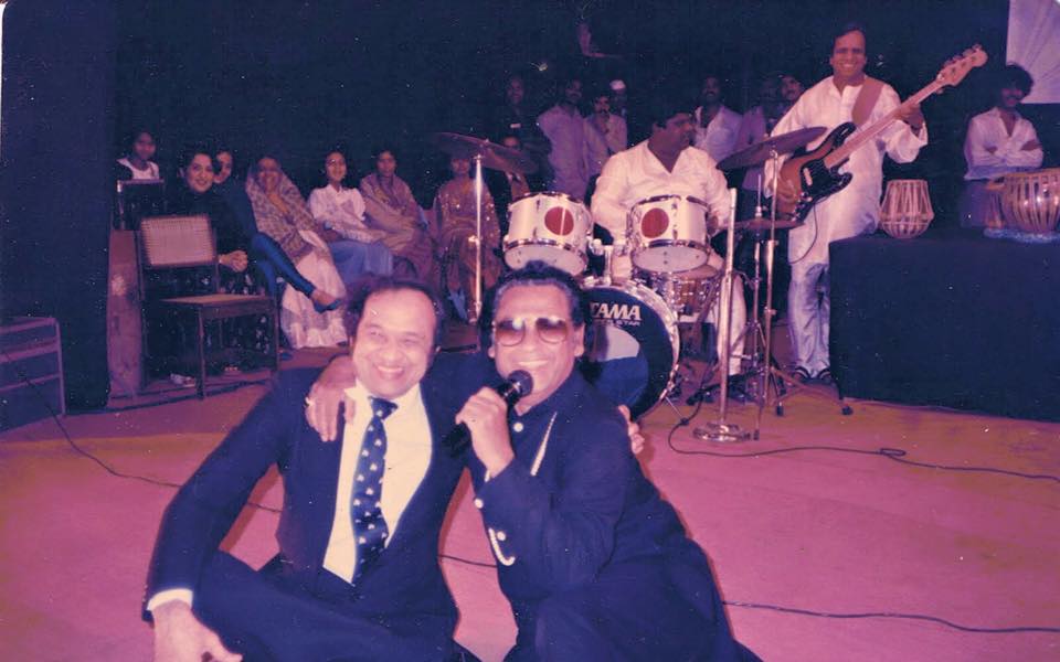 Kishoreda with Kalyanji singing in a concert
