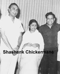 Sahir Ludhianvi with Lata & Ravi