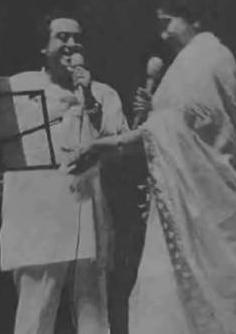 Kishoreda with Asha Bhosale in the concert