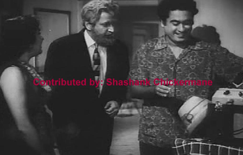 Kishoreda with Pran & Shammi in the film 'Half Ticket'