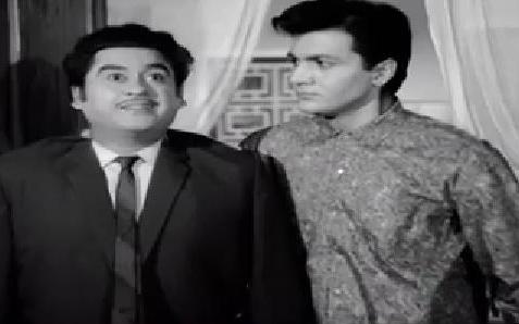 Kishoreda with Prem Chopra in the film scene