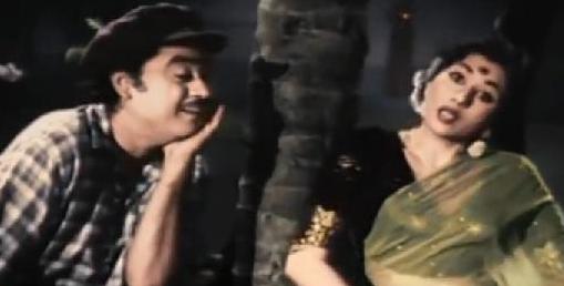 Kishoreda with Madhubala in a film song