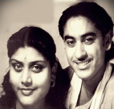 Kishorekumar with his wife Ruma Devi