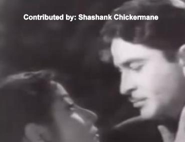Raj Kapoor with Mala Sinha in the film