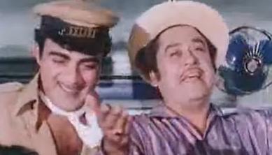 Kishoreda with Mehmood in the film scene 'Bombay to Goa'