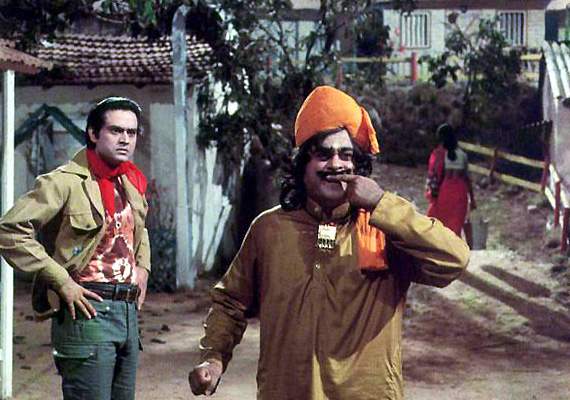 Kishoreda with Joy Mukherjee in the film