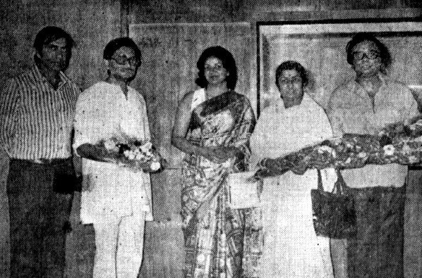 RD Burman with lata, Gulzar & others 