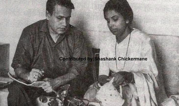 Suman Kalyanpur discussing with her husband in their house