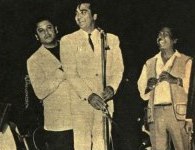 Kishoreda singing in a concert along with Sunil Dutt in the stage show