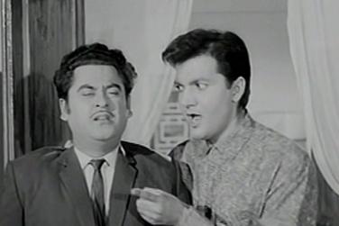 Kishorekumar with Prem Chopra in the film scene