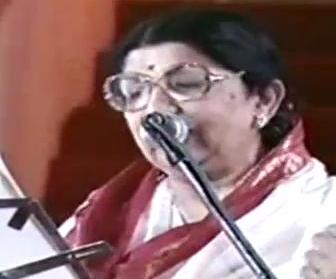 Lata singing in a concert