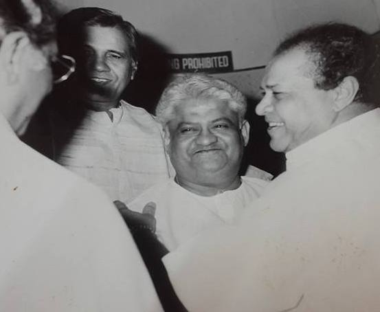Laxmikant Pyarelal with others in the recording studio