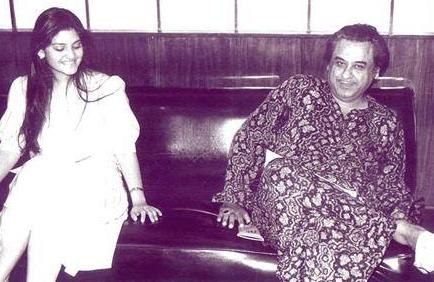 Kishoreda with Nazia Hassan