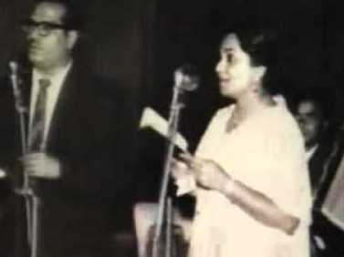 Mannadey with his wife singing in a concert