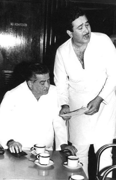 Raj Kapoor with Randhir Kapoor